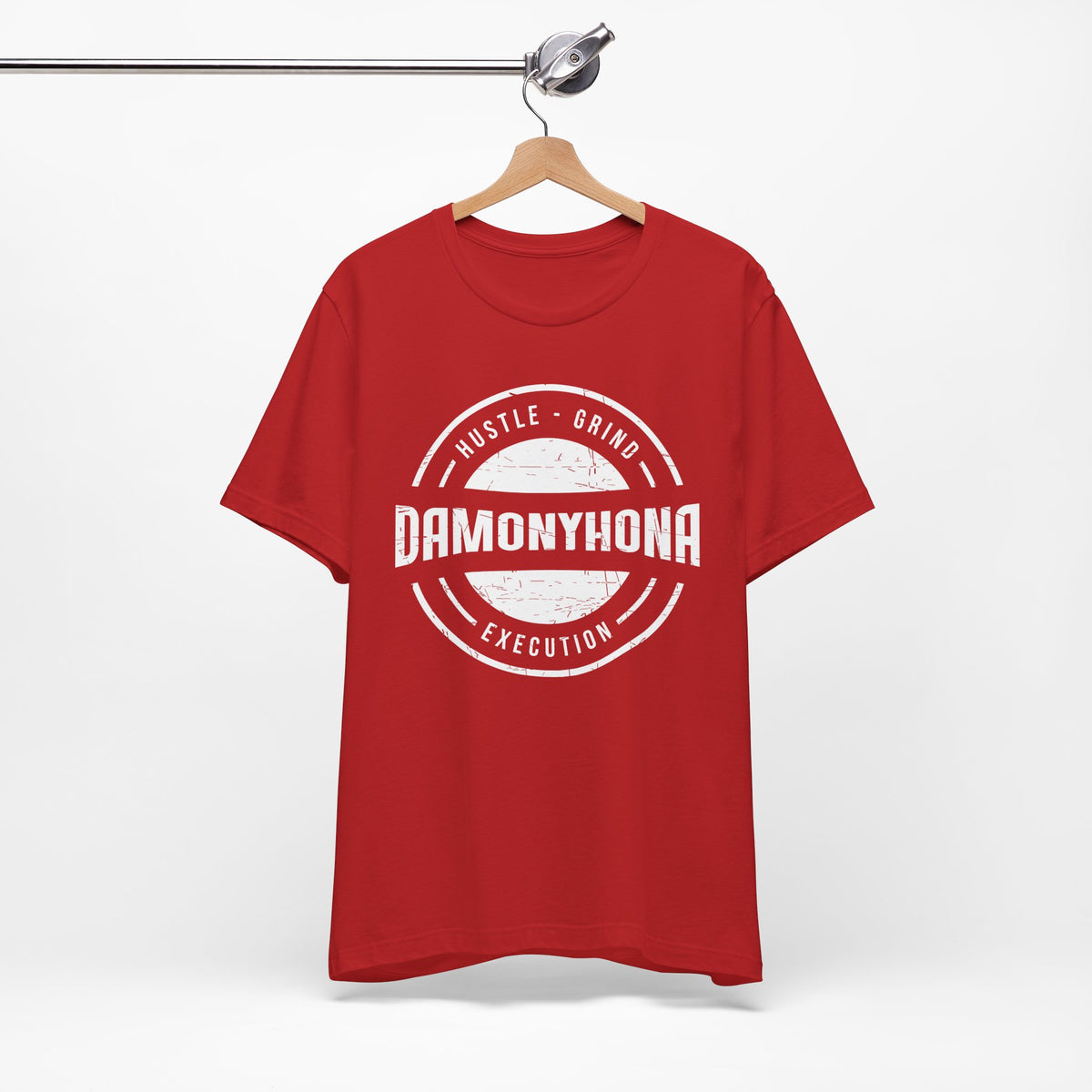 Damonyhona Hustle Grind Execution T-Shirt — Vintage Circle Logo Tee