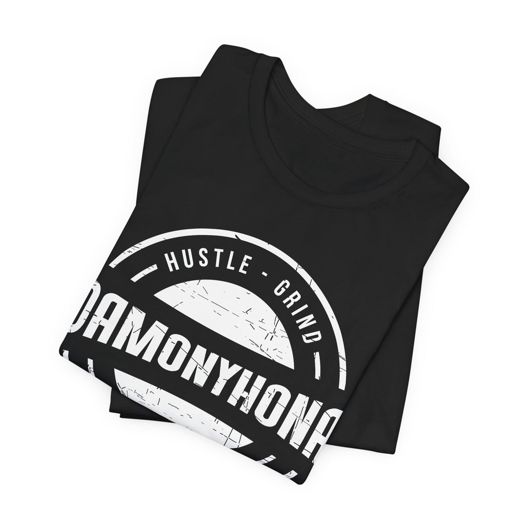 Damonyhona Hustle Grind Execution T-Shirt — Vintage Circle Logo Tee