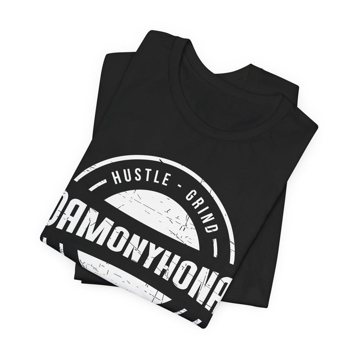 Damonyhona Hustle Grind Execution T-Shirt — Vintage Circle Logo Tee